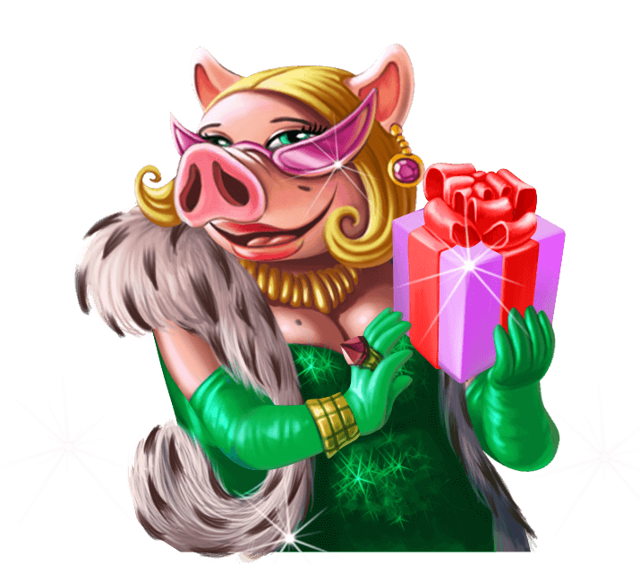Gris symbole - Piggy Riches