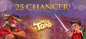 Du kan få 25 gratis chancer til Wild Toro på Royal Casino