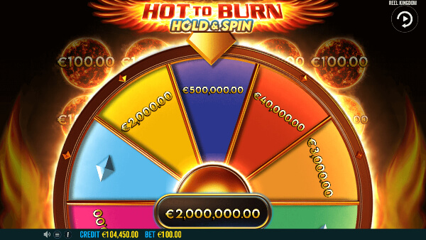 Hot to Burn Hold and Play slot