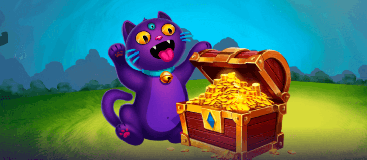 Bao Casino welcome bonus - cat with chest of money