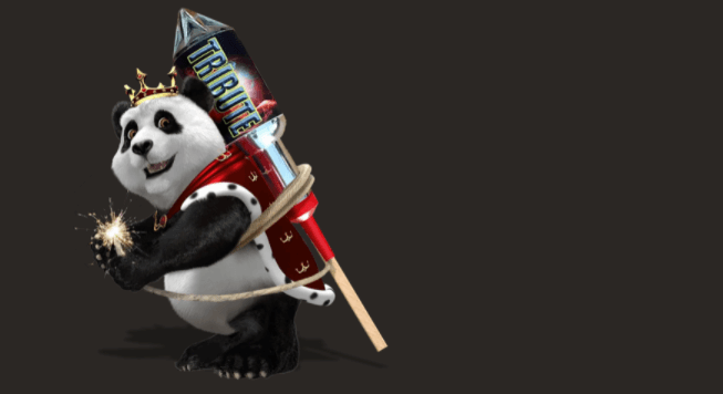 Royal Panda Casino canada - black banner with panda