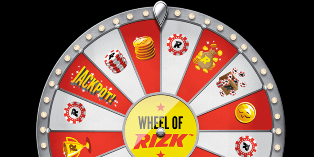 Red and white fields Wheel of Rizk