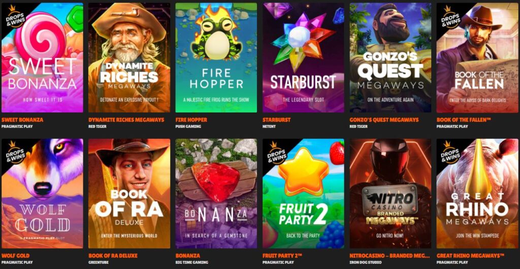 Nitro Casino Games for NZ