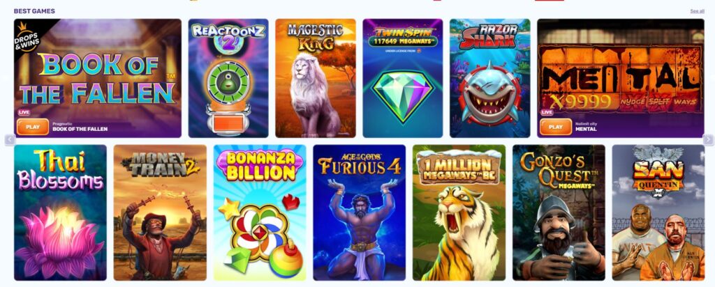 Slots Game Selection - SlotsPalace NZ