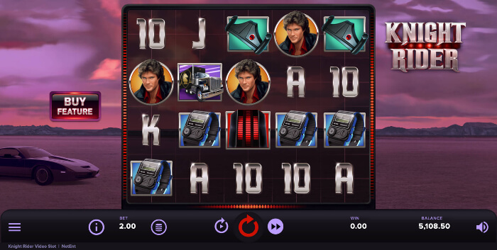 Knight Rider Video Slot - game view
