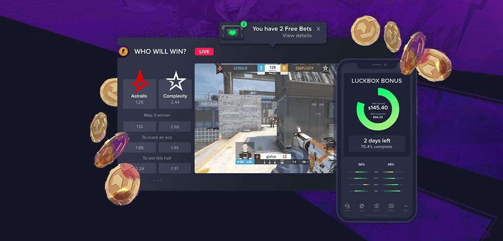 Landing page for Luckbox Casino CA