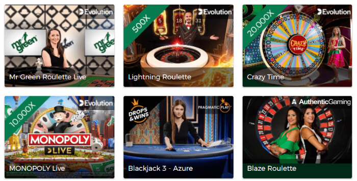 Mr Green Live Casino