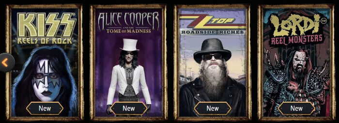 Rocknroll slots selection - House of Spades Casino
