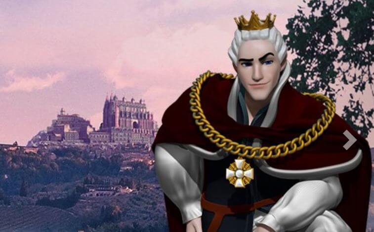 King with crown - castle in background - King Billy Casino