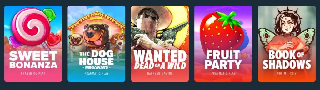Stake Casino - selection of games
