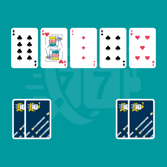 Cards showing Poker river