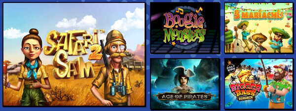 A selection of slot Games on OhMyZino casino