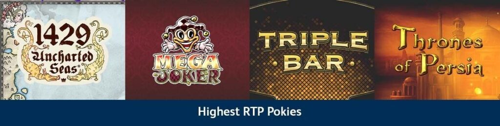 4 Pokies with text - the Highest RTP - NZ - Guide