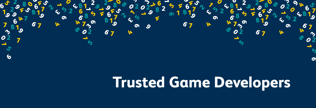 A blue image with the text 'Trusted Game Developers' for NZ casinos