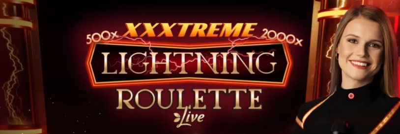 XXXtreme Lightning Roulette logo and live dealer