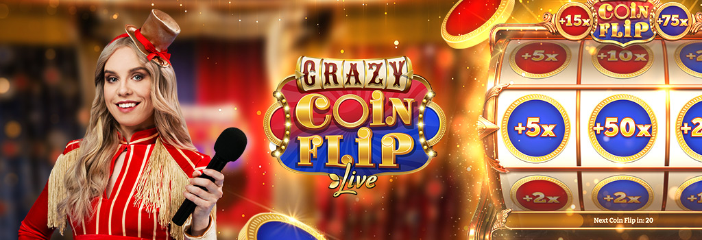 Crazy Coin Flip Live casino game banner