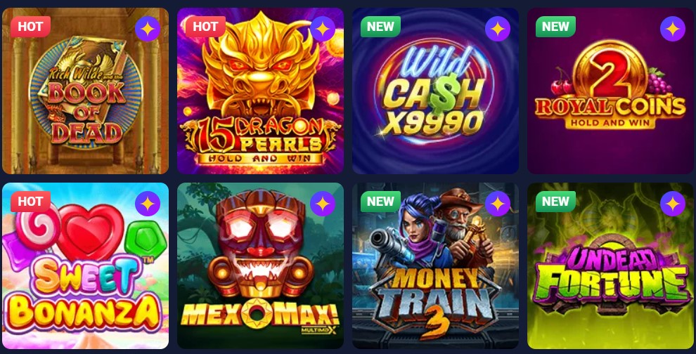 Joo Casino game selection
