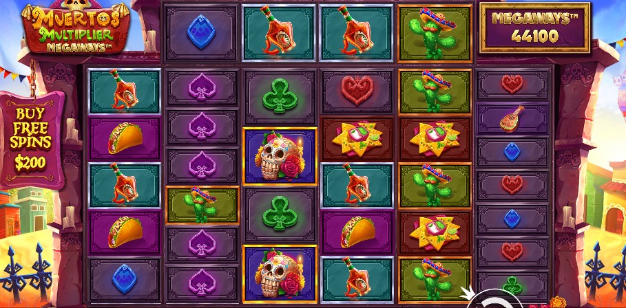 Muertos Multiplier Megaways reels