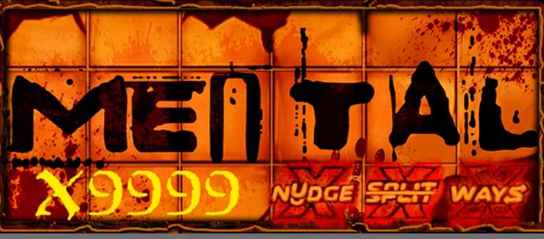 Orange væg med tekst Mental x9999 - spillemaskine