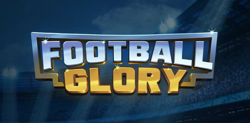 bla baggrund med tekst Football Glory - spilleautomat