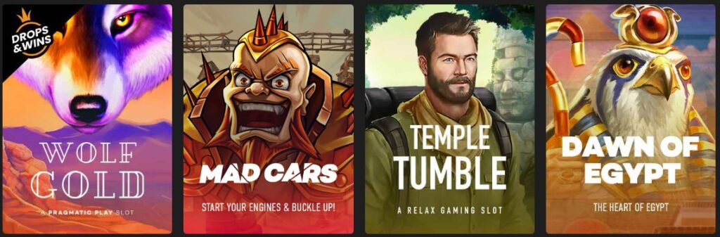 NitroCasino game selection