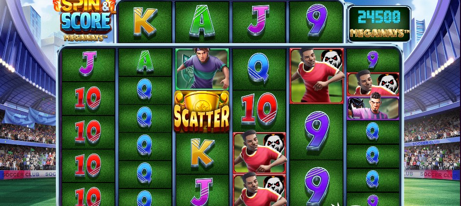 Spin and Score Megaways slot reels