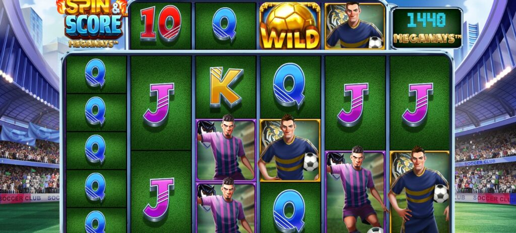 Spin and Score Megaways reels and wild image