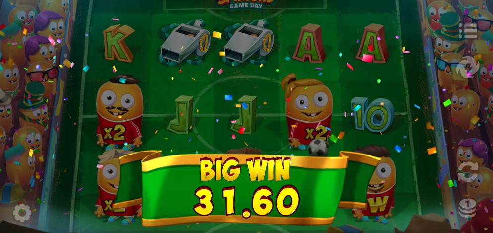 Spinions Game Day slot big win