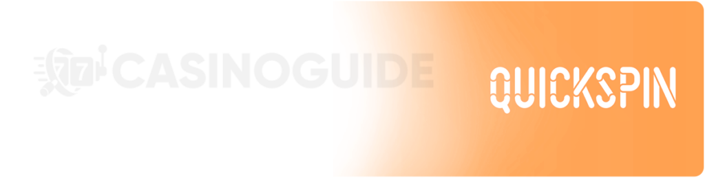 Orange banner med tekst Quickspin - anmeldelse