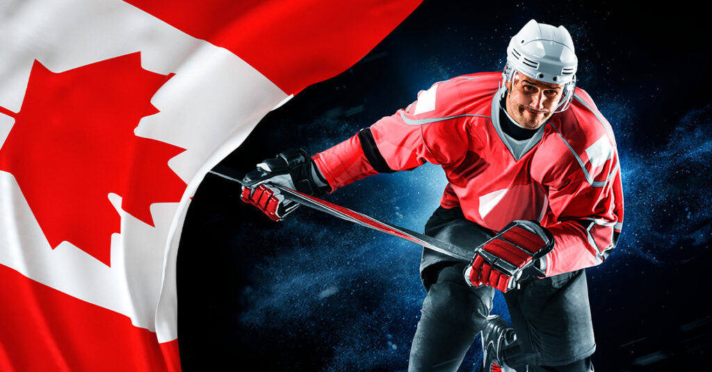 IIHF WJC Team Canada image with Canadian flag