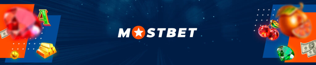 Mostbet casino blue banner