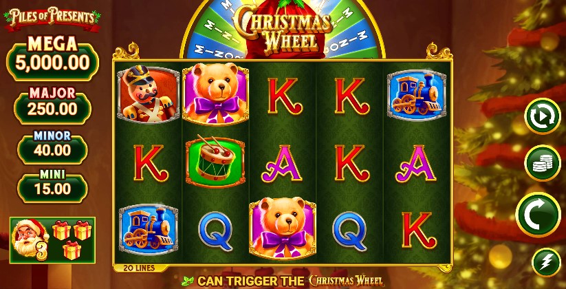 Piles of presents slot reels
