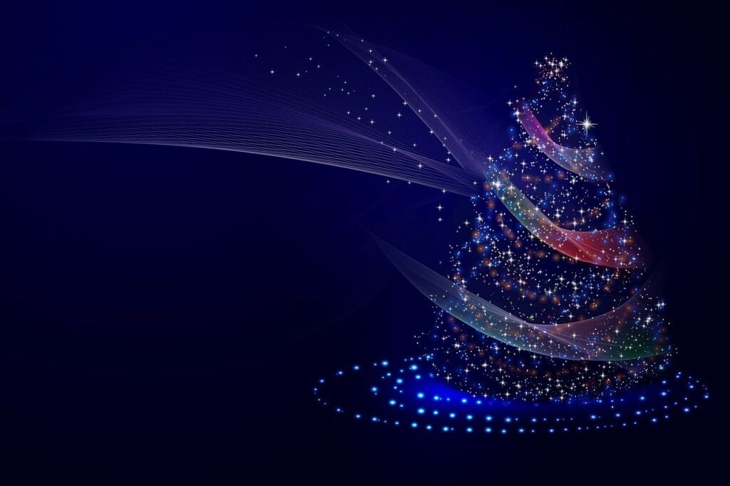 Blue Christmas tree