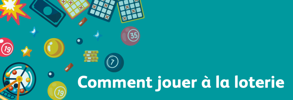 Une image bleue avec du texte blanc qui lit « Comment jouer à Lotto CA »