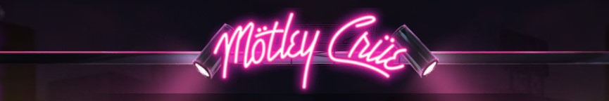 Motley Crue slot neon banner