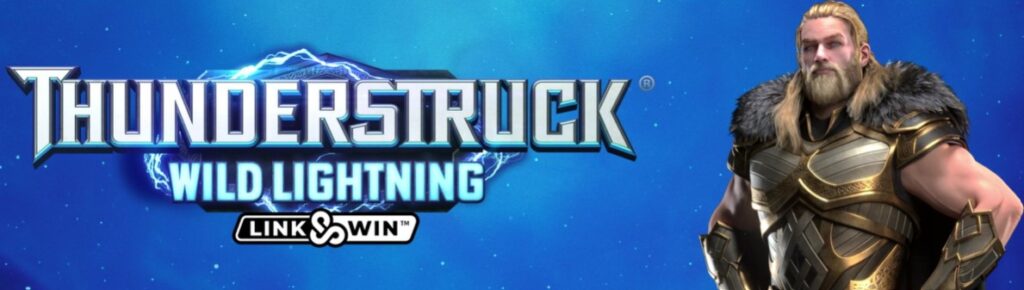 Thunderstruck Wild Lightning slot blue banner