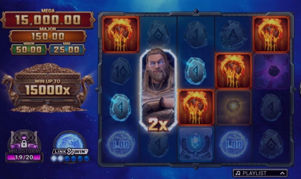 Thunderstruck Wild Lightning slot reels