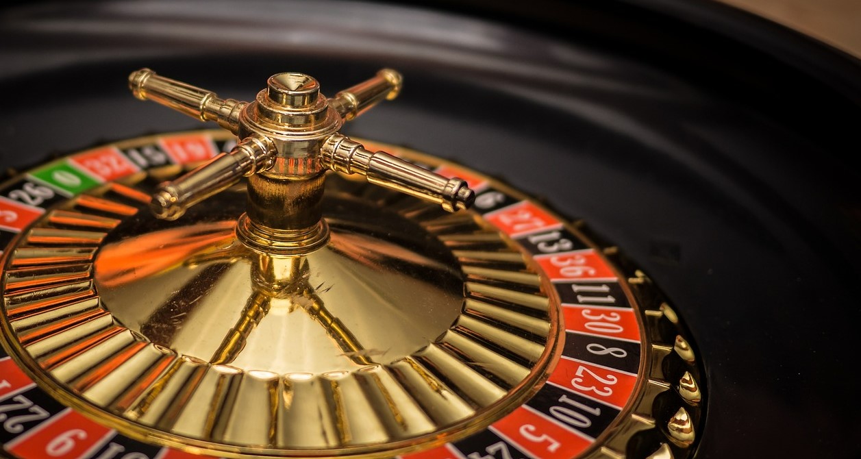 Gold roulette wheel