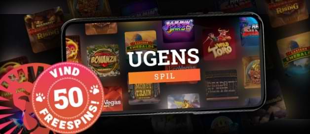 Spillemaskin på mobilen - Ugens Spil - Vind 50 Freespins - Leovegas Danmark