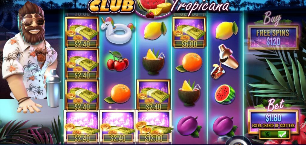 Club Tropicana game symbols