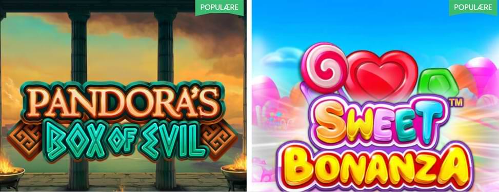 2 spilleautomater, Pandoras æske med ondskab - sød Bonanza med slik - PlayJango DK