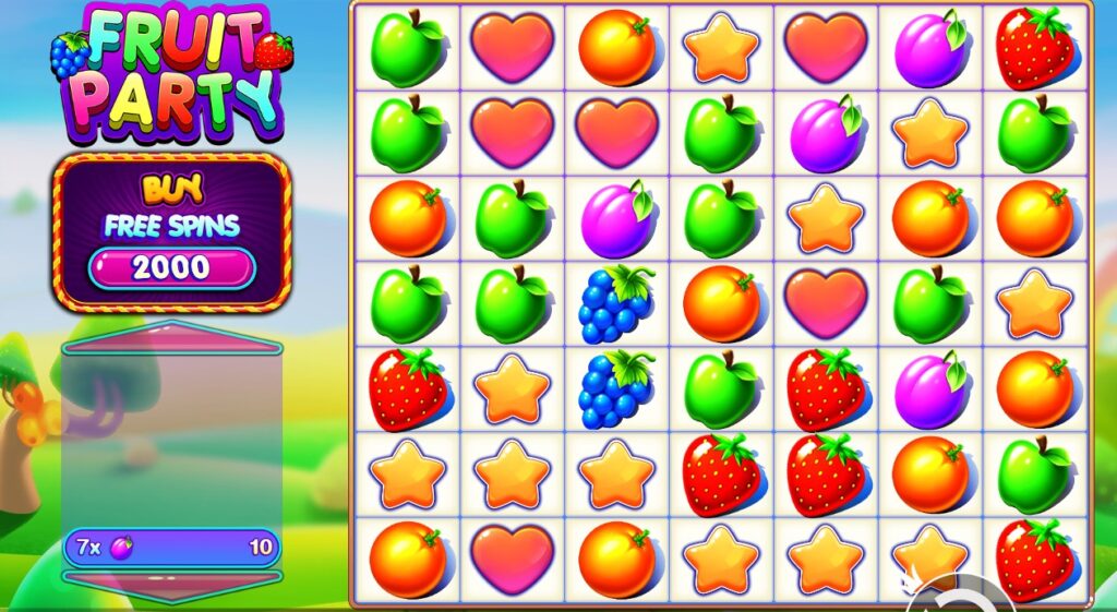 Fruit party slot reels image