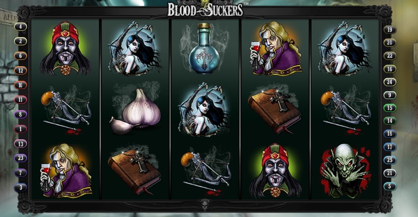 Blood suckers video slot reels