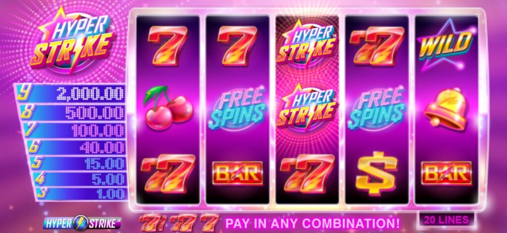 Hyper Strike slot reels