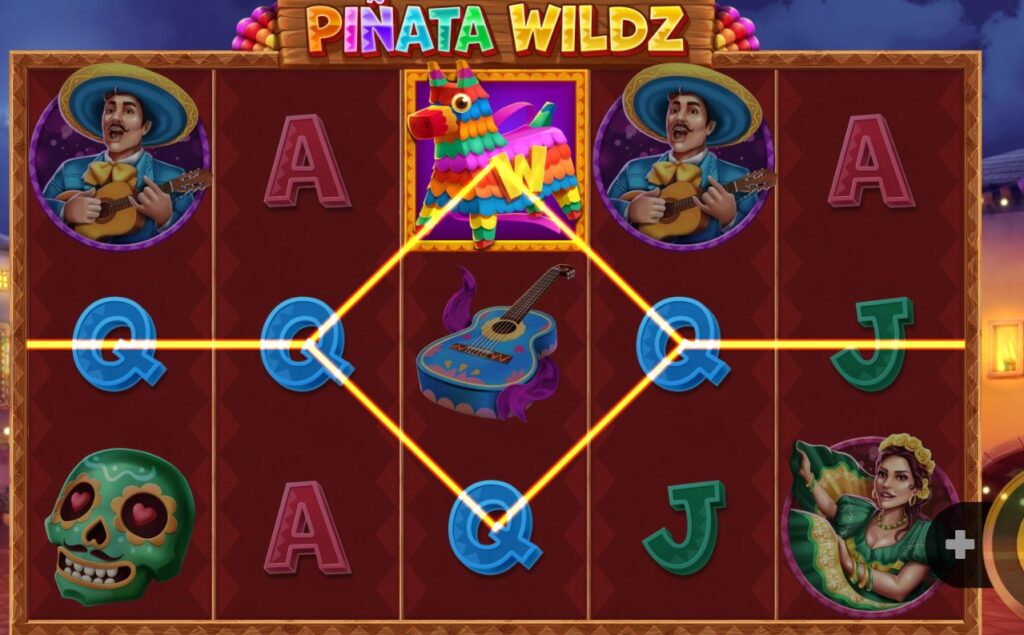 Pinata Wildz slot reels - base game