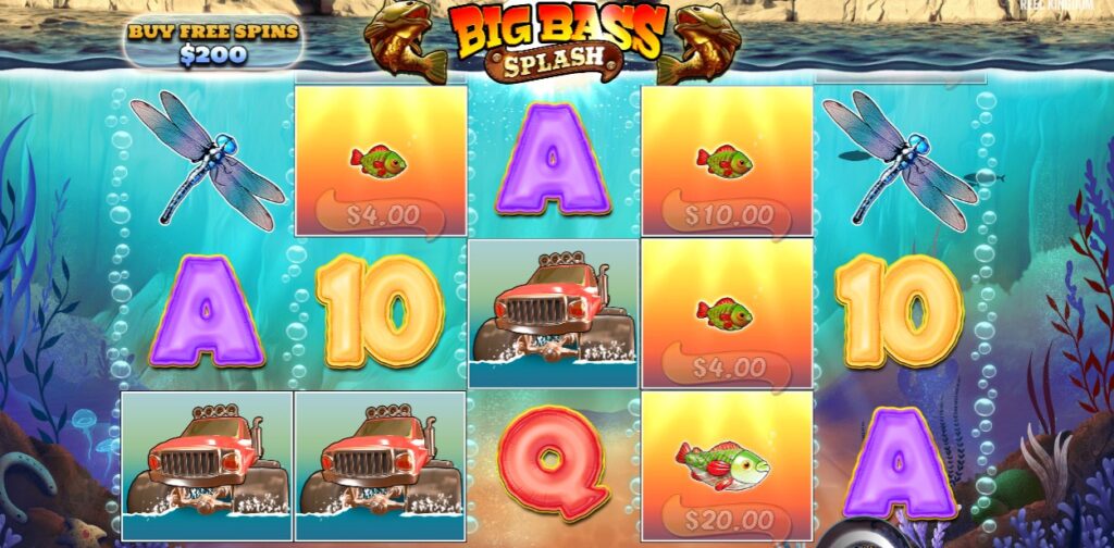big bass splash slot NZ - base game reels