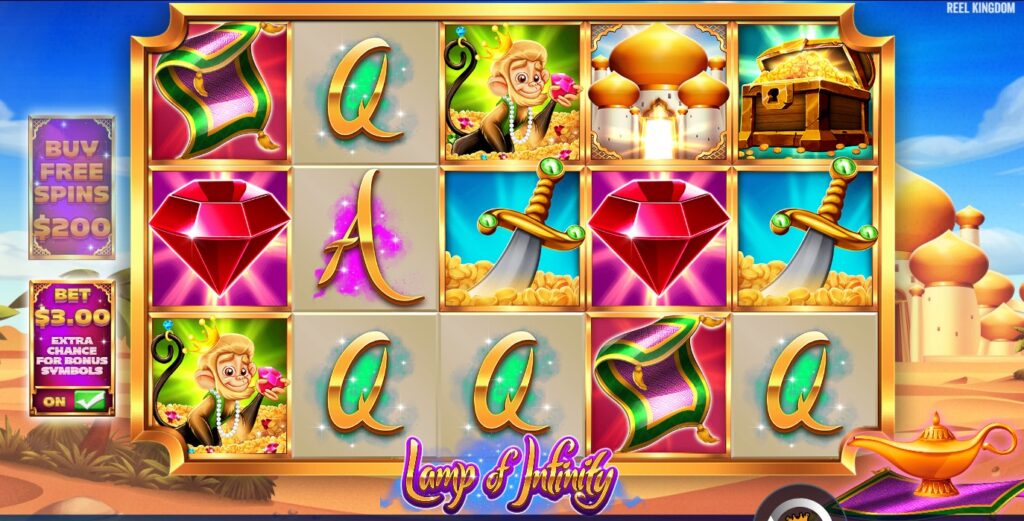 lamp of infinity slot base game