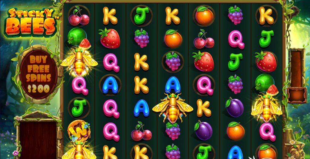 sticky bees slot base game