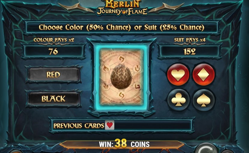 merlin journey of flame gamble feature