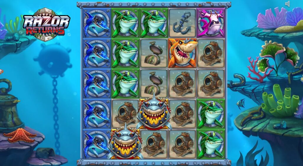 razor returns slot reels - base game